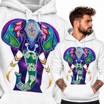BLUZA Z KAPTUREM ZWIERZĘTA  SŁOŃ 3